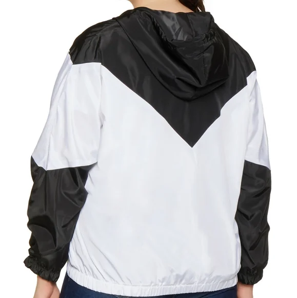 Black & White Windbreaker Jacket - Picture 3 of 11